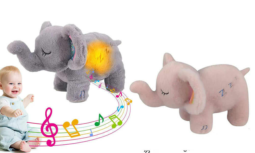 Breathing Light Glowing Music Sound Soothing Elephant Doll