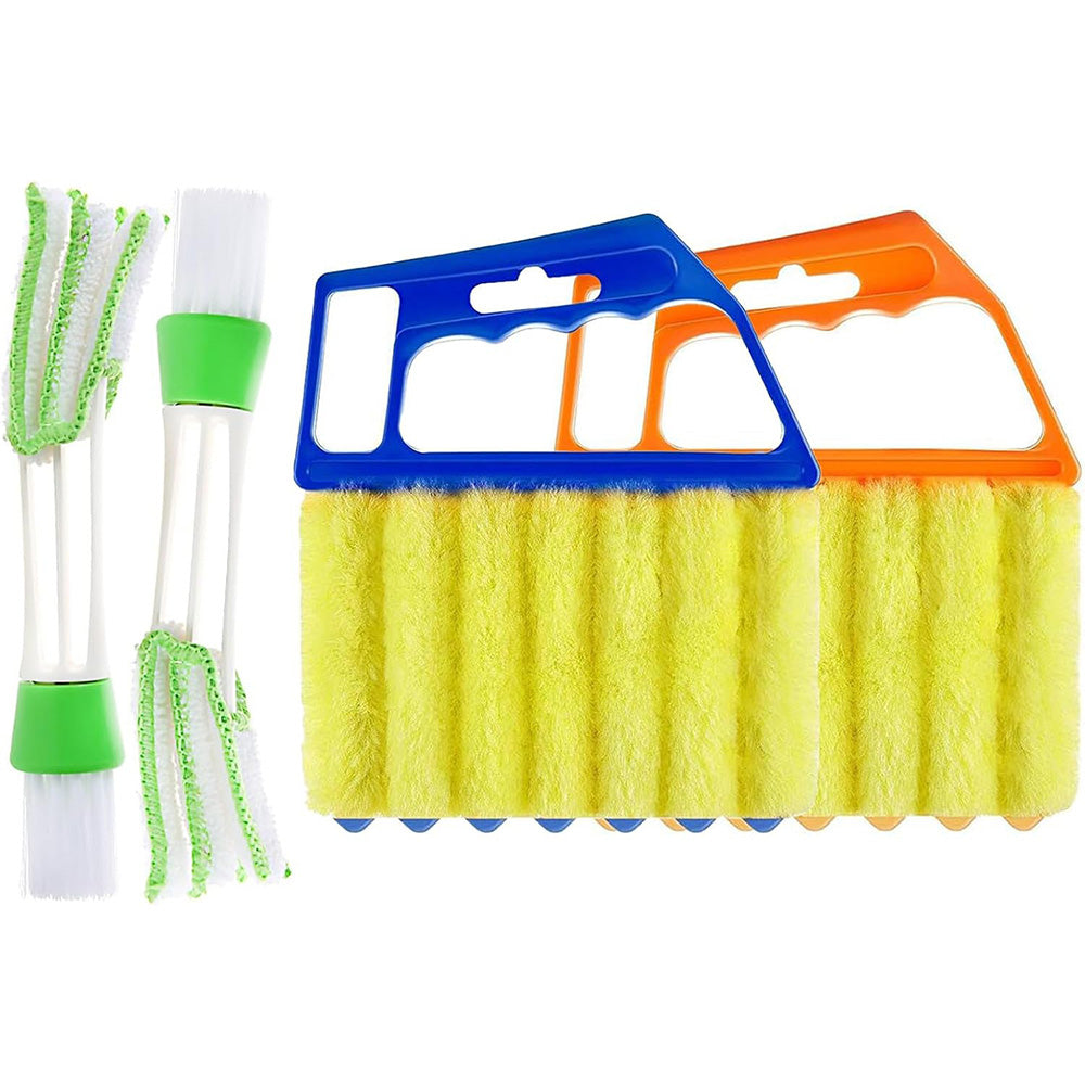 4Pcs Window Venetian Blind Cleaner Duster Tool 7 Fingers Dusting Cleaner and Air Vent Cleaner