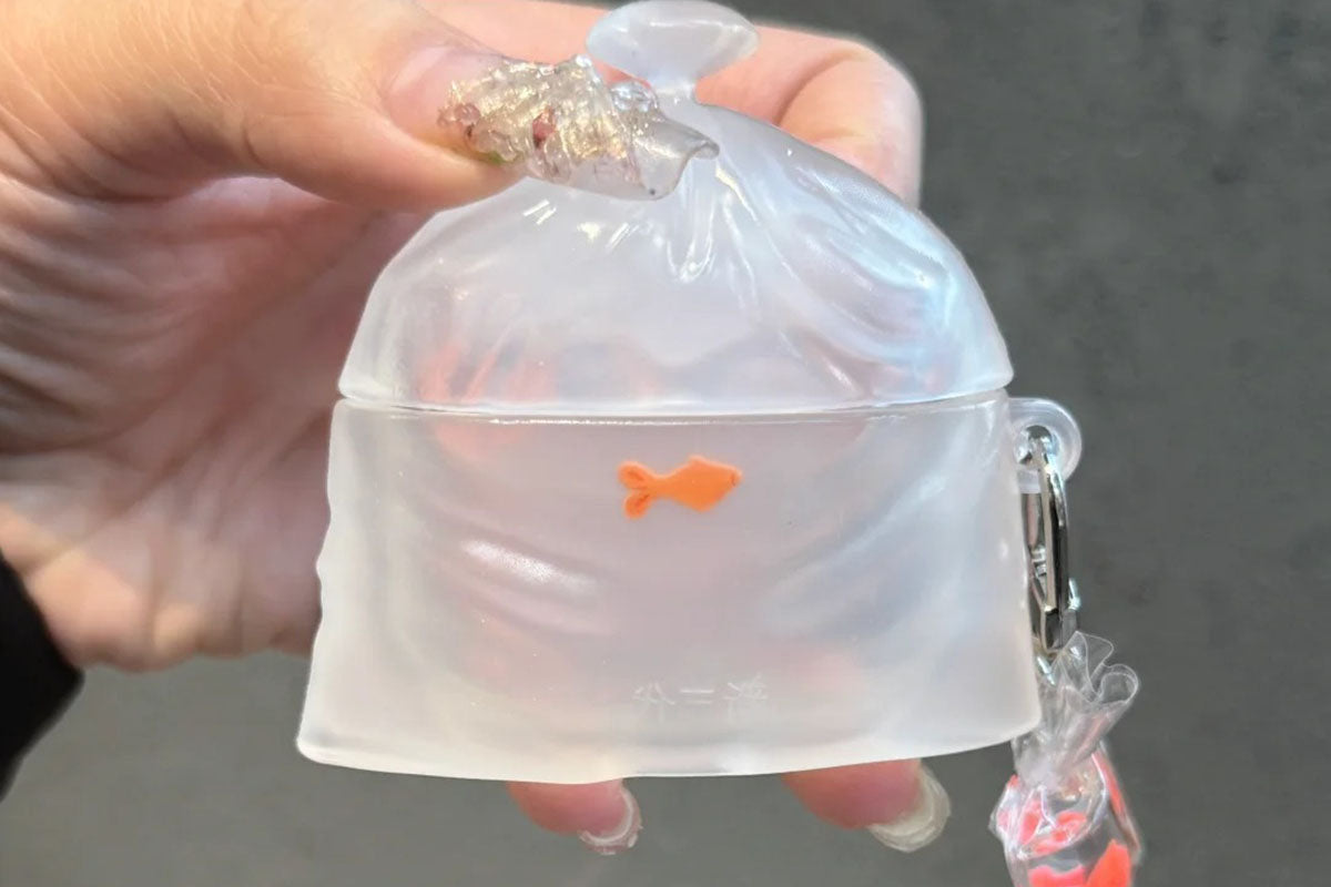 Cute Goldfish Bag Shape Earphone Case Protective Cover for AirPods Pro