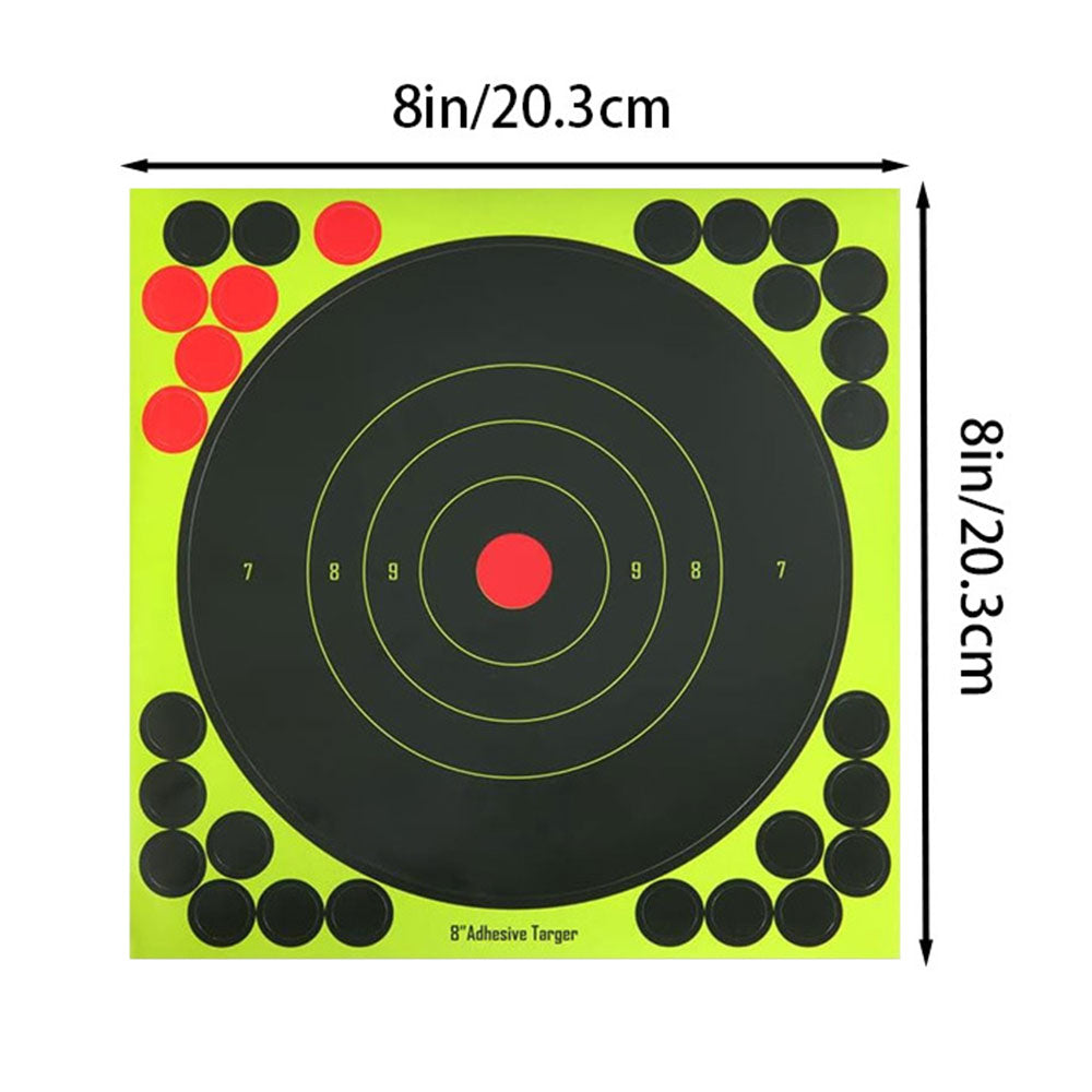 100Pcs 20CM Shooting Targets Splatter Paper Self-Adhesive Paper Reactive Splatter Target Sticker