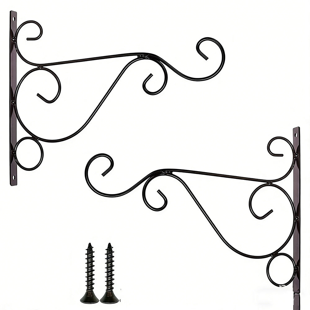 2 Pcs Wall Mounted Plant Hanger Heavy Duty Outdoor Balcony Hanging Basket
