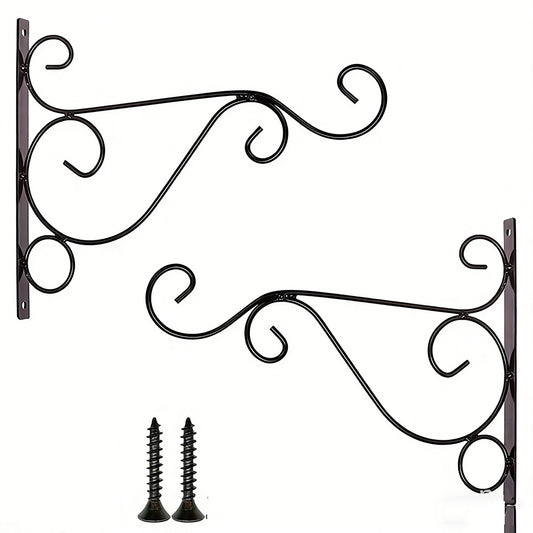 2 Pcs Wall Mounted Plant Hanger Heavy Duty Outdoor Balcony Hanging Basket