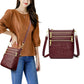 Genuine Leather Crossbody Shoulder Bag Multi-Compartment Water-resistant Handbag