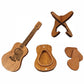 3Pcs Portable Wooden Acoustic Guitar Picks with Box and Holder