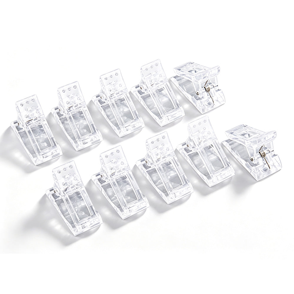 10 Piece Clear Durable Nail Tips Clips for Home and Salons