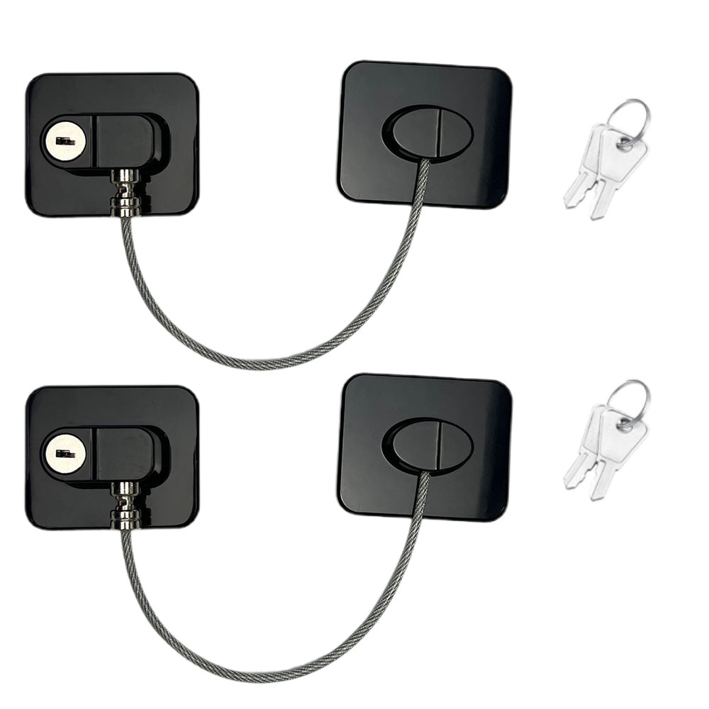 2 Pack Mini Little Ones Security Fridge Lock with Keys No-Drill for Drawer Window
