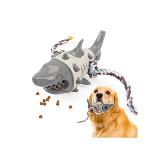 Dog Treat Dispensing Toy Shark Shaped Slow Feeder Toy for Indoor Outdoor Dogs Puppy