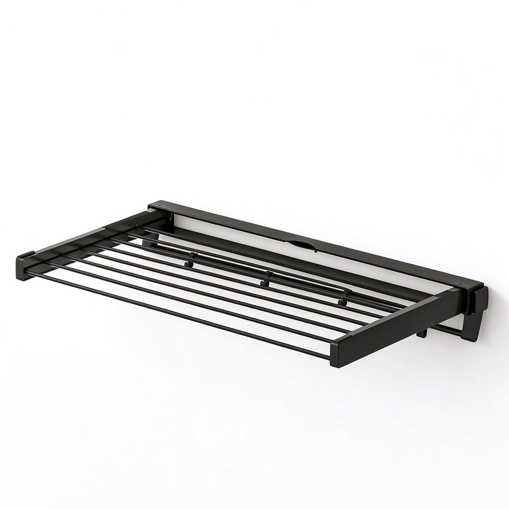 Foldable Wall Mounted Aluminum Clothes Drying Rack with Seven Rods