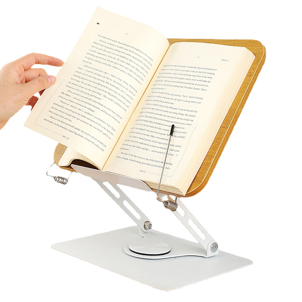 Adjustable Book Holder Stand with 360 Degree Rotating Bases for Reading