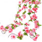 4Pcs Sakura Vine Artificial Silk Hanging Garland 2.3 m for Wedding and Home Decoration