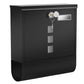 Wall Mounted Large Capacity Metal Mailbox with Key Lock Rust-Resistant Parcel Post Box