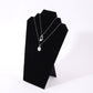 2Pcs Foldable Flannel Necklace Jewelry Bust Display Stands