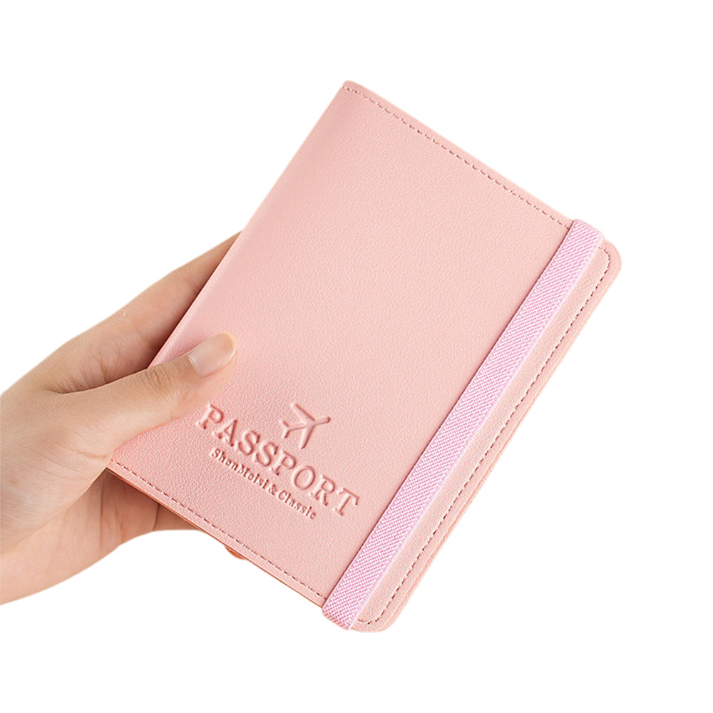 RFID Blocking Passport Holder Travel Wallet PU Leather