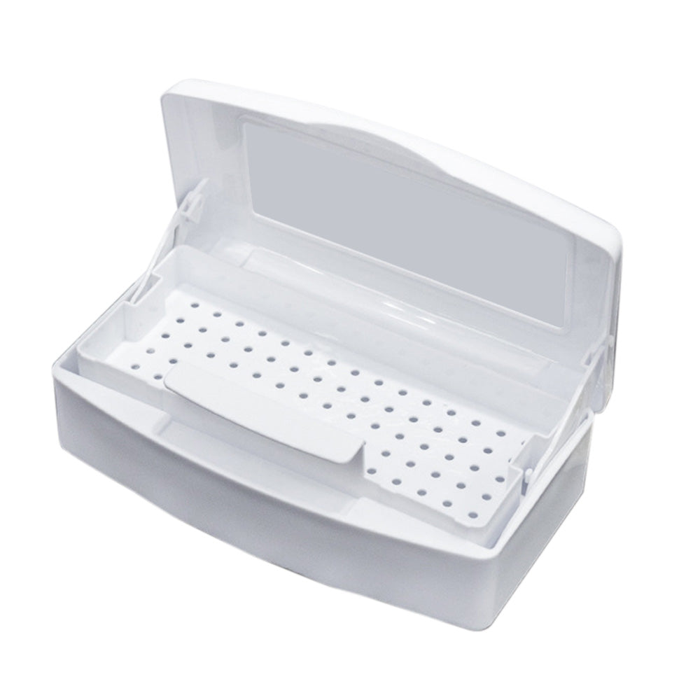 Nail Tool Cleaning Soaking Cleaning Box with Lift Up Filter Tray