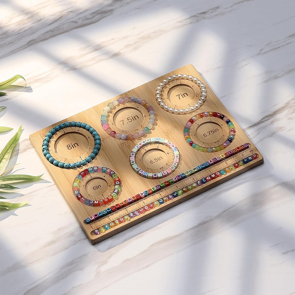 Compact Beading Mat Wood Bead Board for DIY Craft Jewelry Making Beading Tray