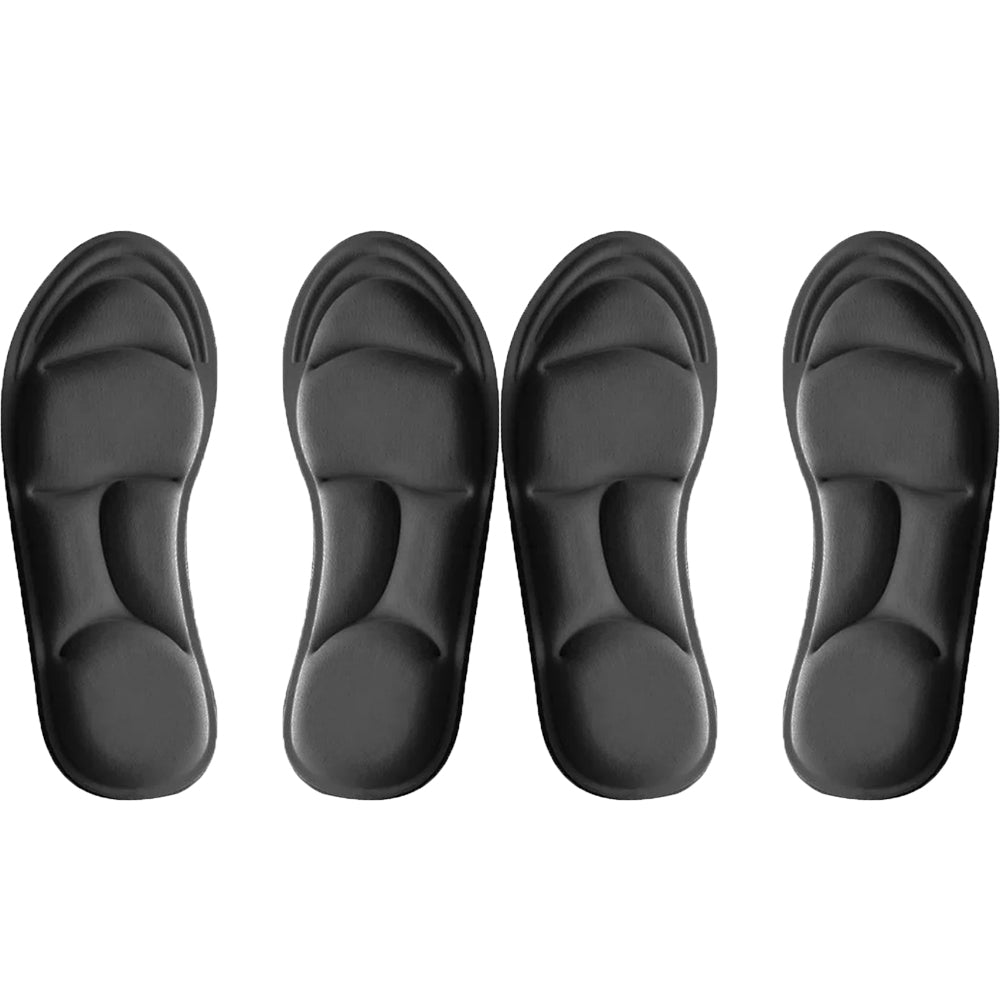2 Pairs 5D Memory Foam Insoles Unisex Inner Sole Insert Air Cushion Heel Foot Shoe Pads