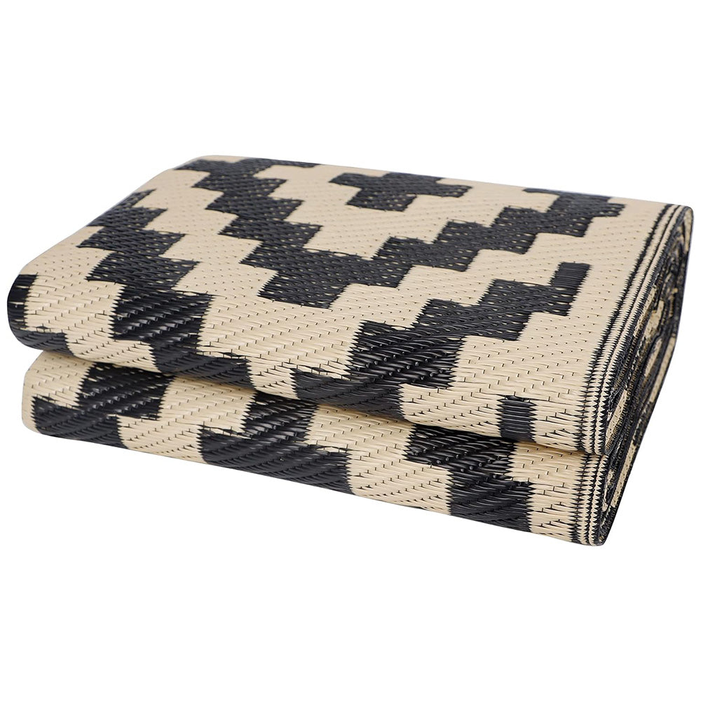 Outdoor Picnic Mat Camping Waterproof Reversible Rug for Beach Tent-Beige