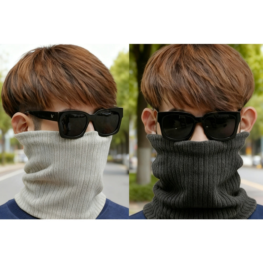 Winter Neckerchief Knitted Fleece Neck Warmer