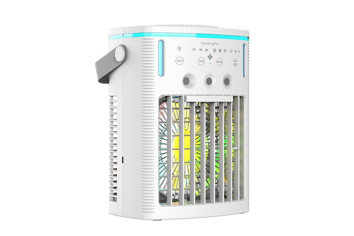 Wired 1000ml Evaporative Cooling Fan with Remote Control and Timer 7 Color Night Light