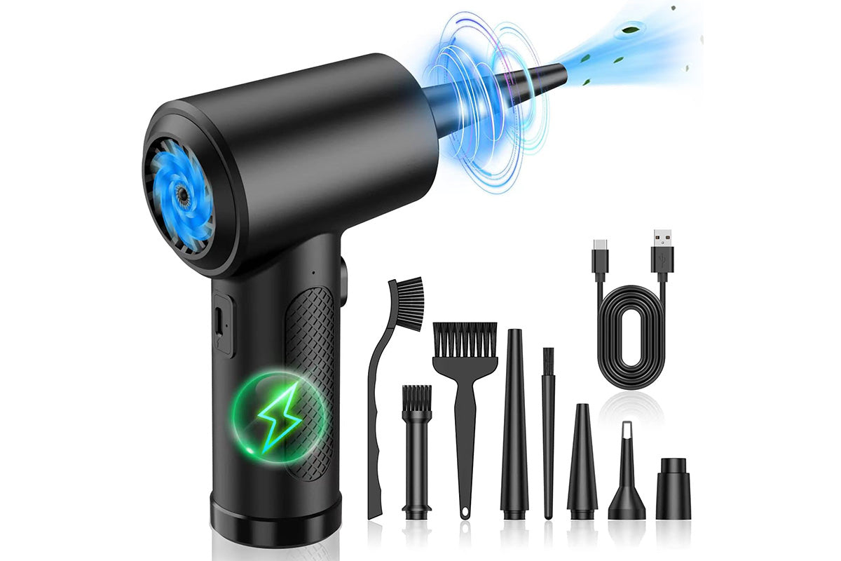 Cordless Electric Air Duster 51000RPM Handheld Blower for Keyboard PC Cleaning