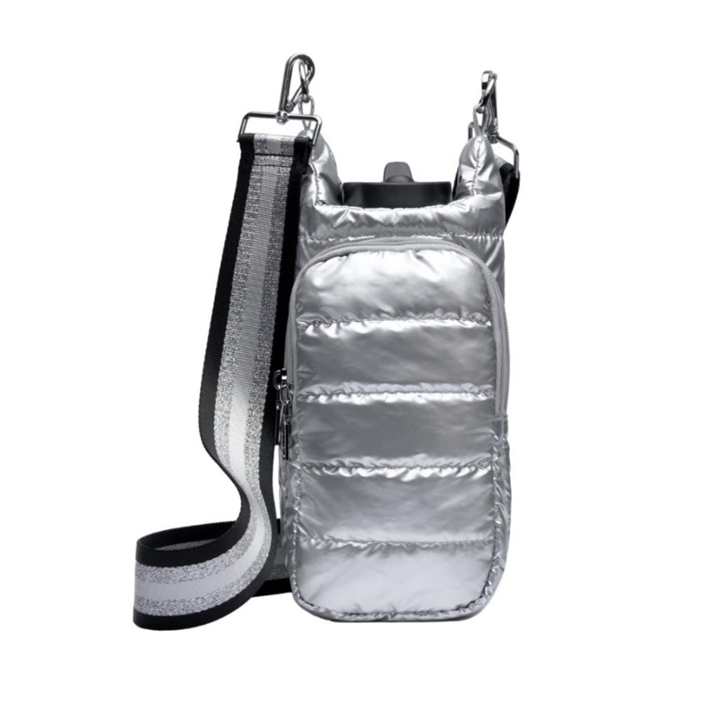 Adjustable Quilted Water Bottle Carrier Bag
