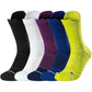 5 Pair Cushion Crew Socks Running Socks for Hiking Basketball