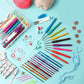 73Pcs Crochet Knitting Needles Yarn Balls and Tote Bag Set