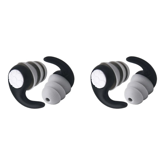 2Pairs Silicone Swimming Ear Plugs Sleep Noise Reduction Earplugs-S+L