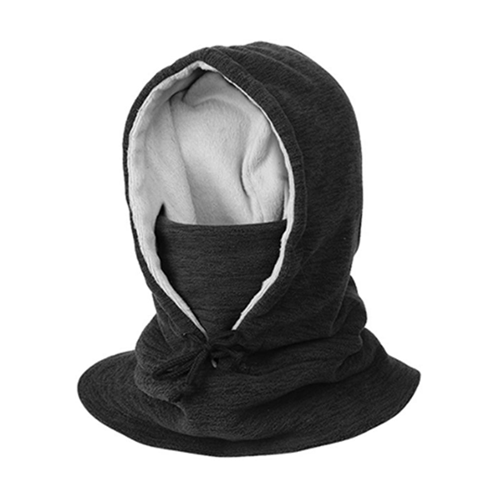 Thick Fleece Windproof Hooded Neck Warmer Winter Balaclava for Men