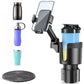 2 in 1 Car Cup Holder Phone Mount Long Arm 360 Degree Rotation