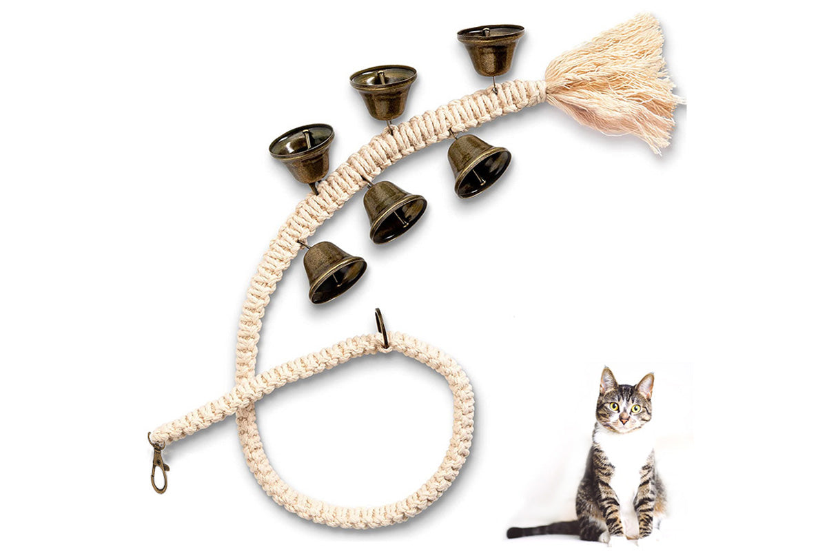 Dog Doorbell With 6 Extra Loud Bells Adjustable Doorbell Hanging Rope For Dog Training