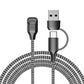 2 in 1 Charging Cable for Garmin Fenix Venu Forerunner USB A and C Ports