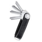 Leather Smart Key Holder Folding Key Organizer Clip Compact Keychain