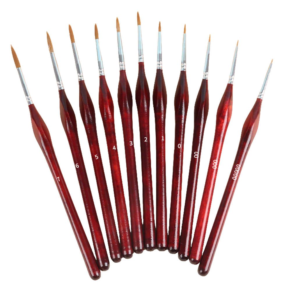 11 PCS Artist Paint Brush Set Detail Painting Brush for Watercolor Acrylic Oil