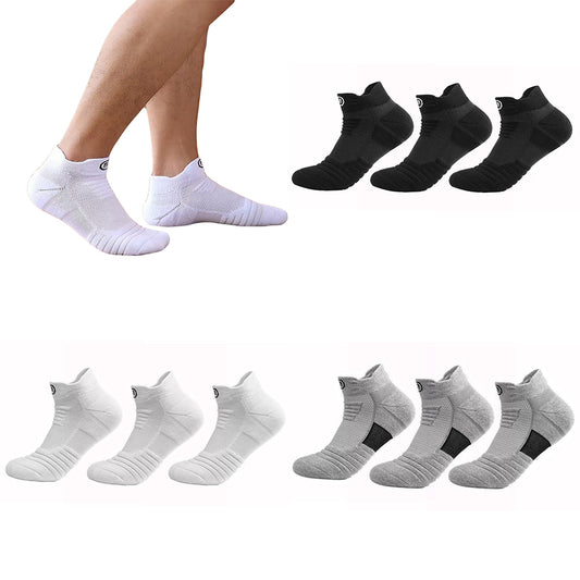 3Pairs Cotton Low-Cut Ankle Socks for Men