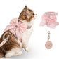Adjustable Anti Escape Cat Harness Leash with Large Bow