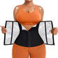 Womens Workout Waist Trainer 3-Row Hook and Zip Slimming Belt for Yoga Fitness-Silver