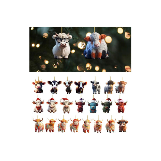 2Pcs Resin Funny Christmas Santa Claus Pendants