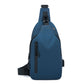 Water-Resistant Sling Bag Anti-Theft Chest Pack Crossbody Backpack with USB Charging Port and Headphone Hole