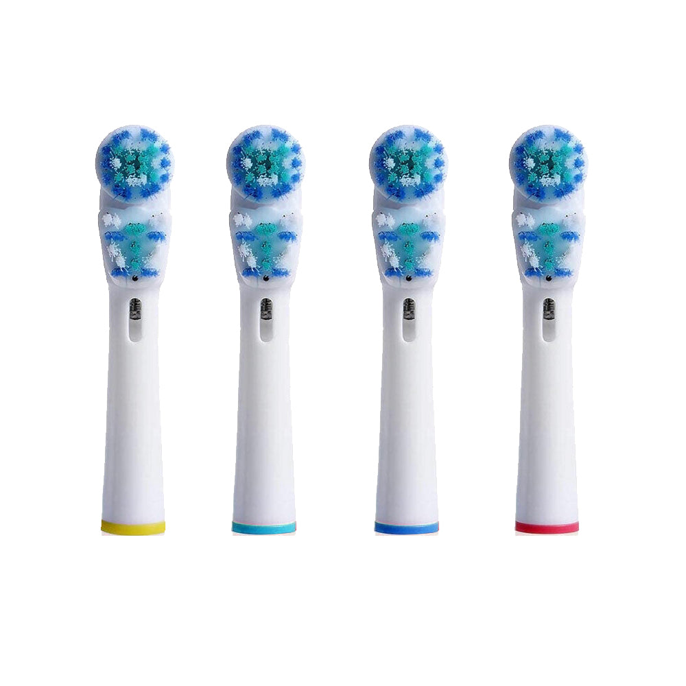 4 Pack Dual Clean Replacement Brush Heads Compatible with Oral-B Electric Toothbrush