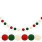 2PCS Christmas Pom Pom Garland Hanging Ball For Christmas Tree Party Decor