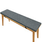Long Bench Cushion with Ties for Dining Window Bench
