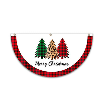 Merry Christmas Banner Flag Sign Xmas Outdoor Indoor Hanging Home Party Decor