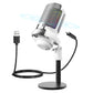 USB Gaming Condenser Microphone with RGB Light for Recording Streaming