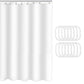 Waterproof Shower Curtain with 12 Hooks Thick Polyester for Bathtub Bathroom