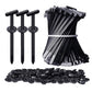 200Pcs Nylon Universal Cable Tie Buckle Zip Tie for Car Repair Wire Bundling