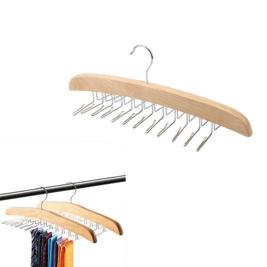 Tie Belt Scarf 24 Hooks Hanger Rack Clip Organiser Holder Storage
