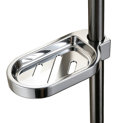 Adjustable Sliding Shower Rail Soap Dish Holder for 25cm Tubes