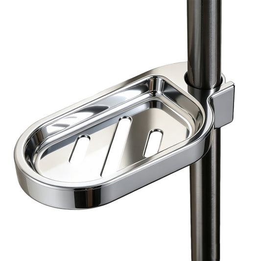 Adjustable Sliding Shower Rail Soap Dish Holder for 25cm Tubes
