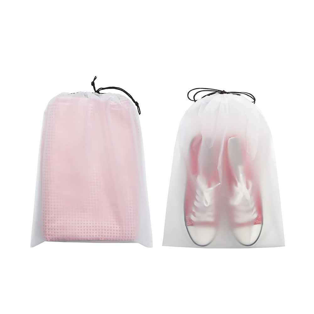 10Pcs 40x30cm Clear Drawstring Travel Shoe Storage Bags